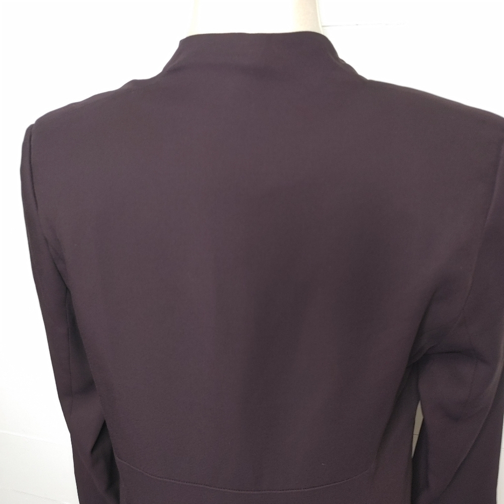 Reiss Carla Eggplant Pleated Viscose Blazer Size M - Picture 6 of 14